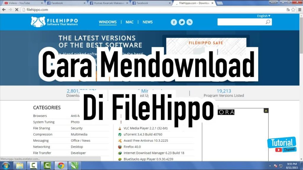 cara mendownload di filehippo